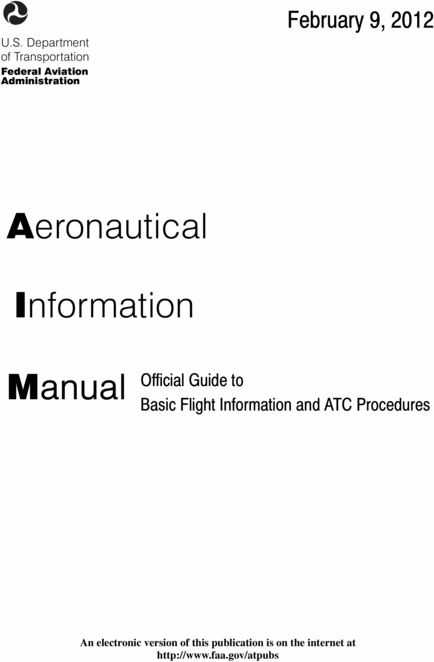 Product picture Aeronautical Information Manual FAA AIM